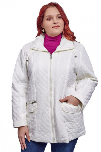 Белая стеганая куртка без капюшона - Amy Vermont Klingel