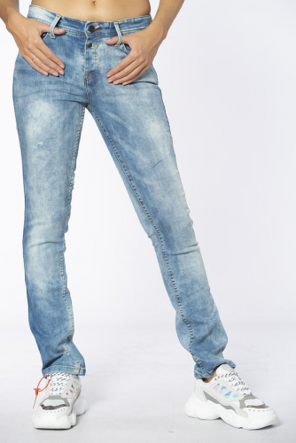 Зауженные светлые джинсы на болтах - Pull & Bear