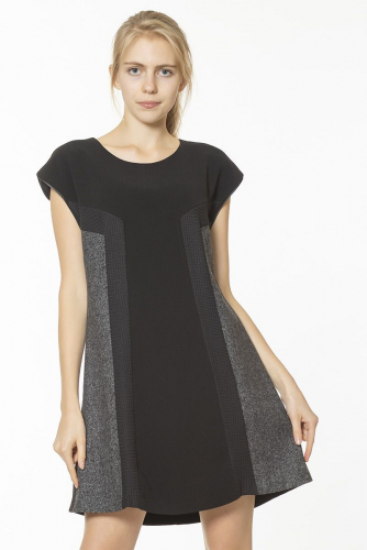 Трикотажное платье из комбинированной ткани - Vero Moda