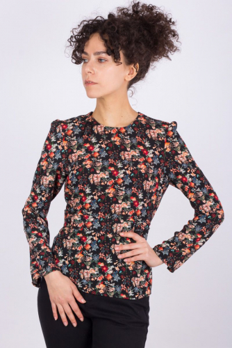 Приталенная блузка с цветочным принтом - Zara