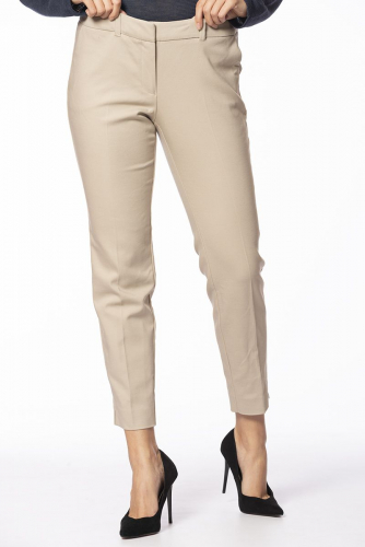 Светло-бежевые классические брюки PREMIUM SUE Slim Fit - s.Oliver
