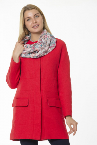 Легкое пальто из хлопка красного цвета - Zara