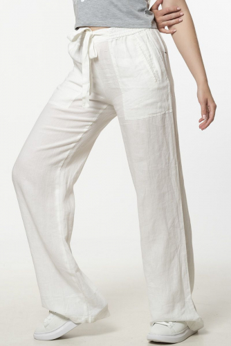 Льняные белые брюки - Zara