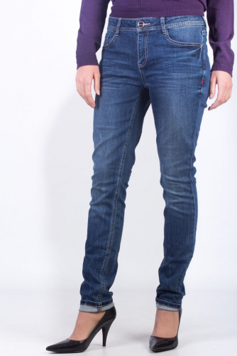 Синие джинсы с заломами - Street One