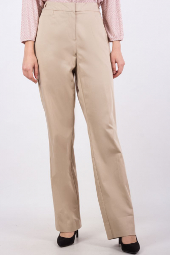 Классические брюки бежевого цвета в мелкую полоску - Comma
