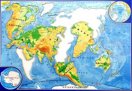 Магнитная карт-пазл мир