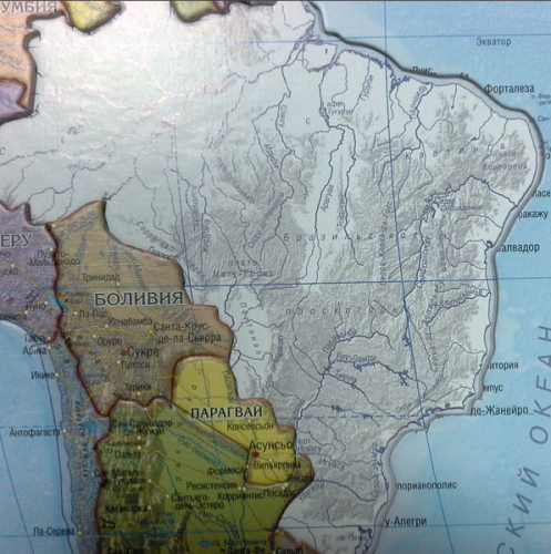 Карта пазл. Южная Америка