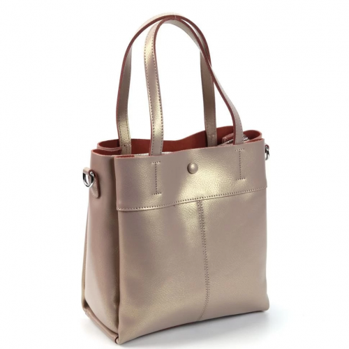 Женская кожаная сумка шоппер 3391-220 Дабл Хаки