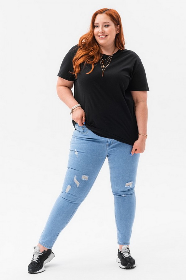 Джинсы OMBRE Plus Size PLR132 - niebieskie