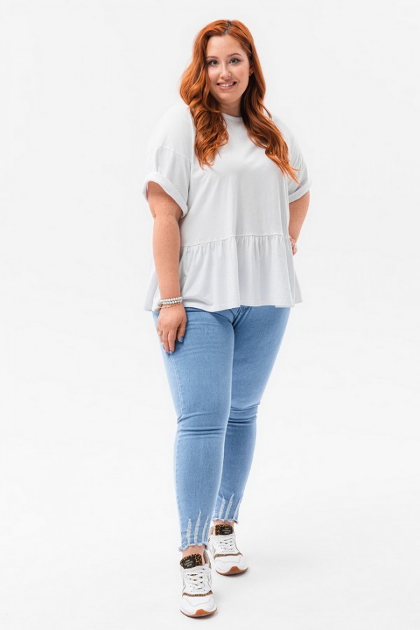 Джинсы OMBRE Plus Size PLR136 - niebieskie
