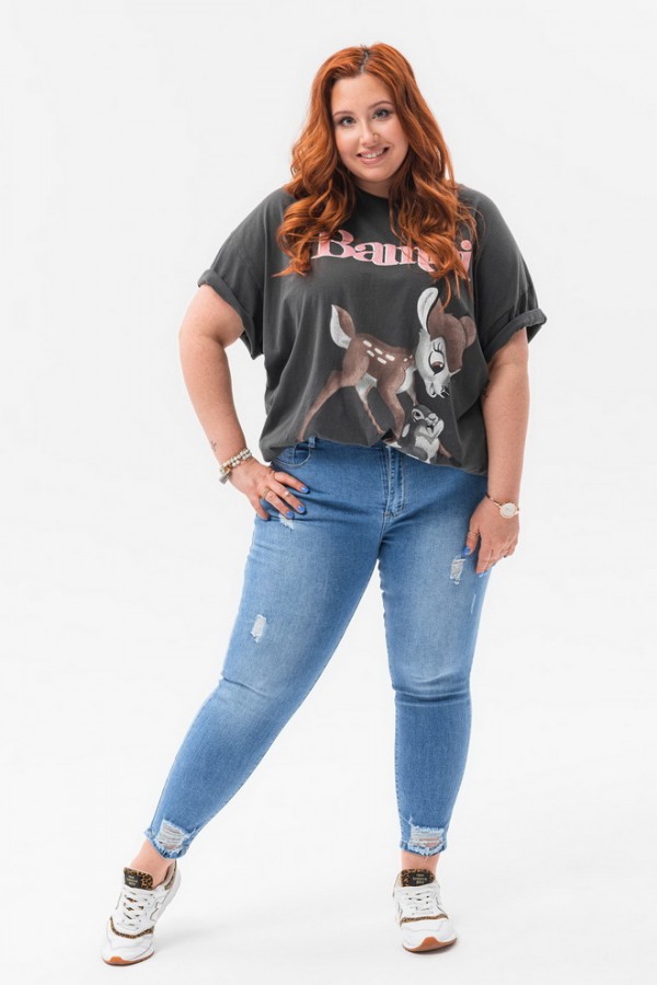 Джинсы OMBRE Plus Size PLR131 - niebieskie