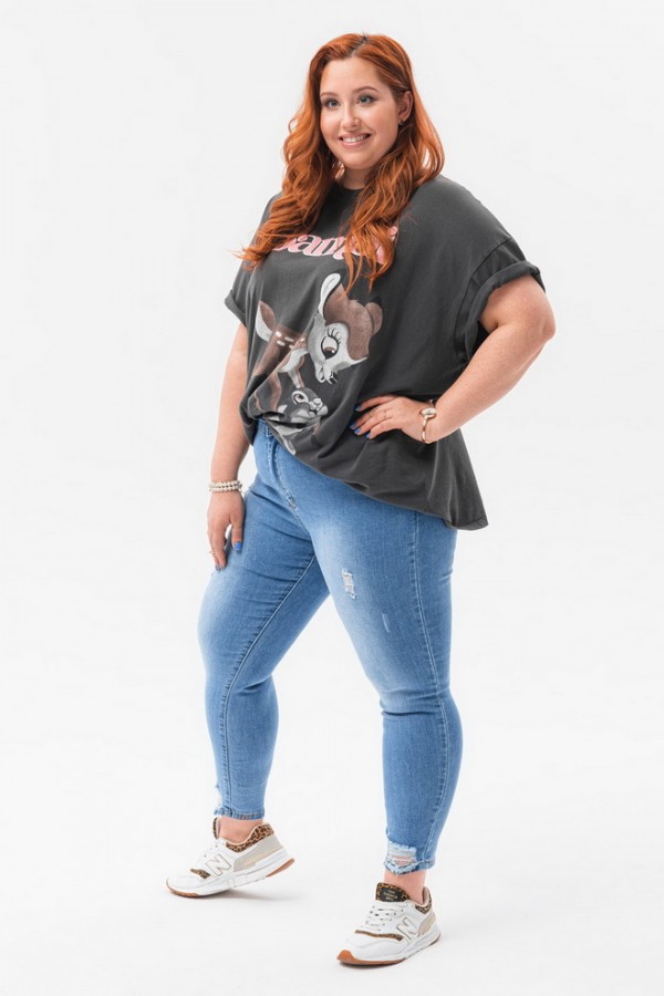 Джинсы OMBRE Plus Size PLR131 - niebieskie