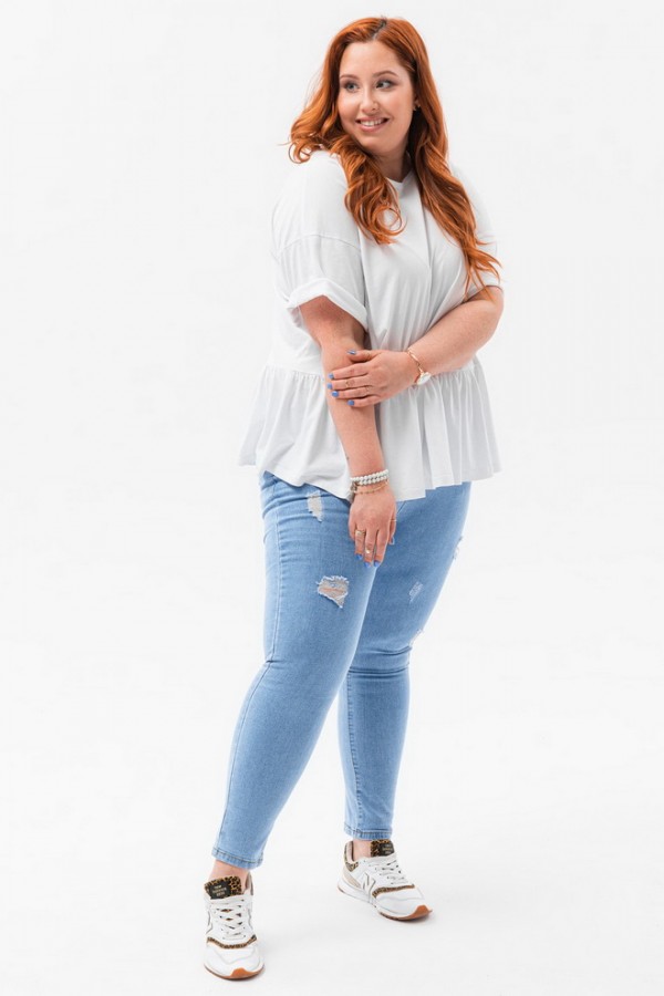 Джинсы OMBRE Plus Size PLR135 - niebieskie