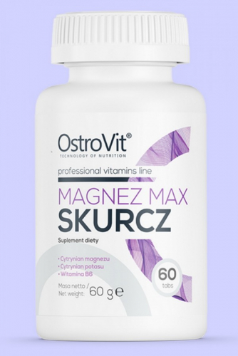 OstroVit Magnez Max Skurcz 60 tab - МАГНИЙ-КАЛИЙ-B6