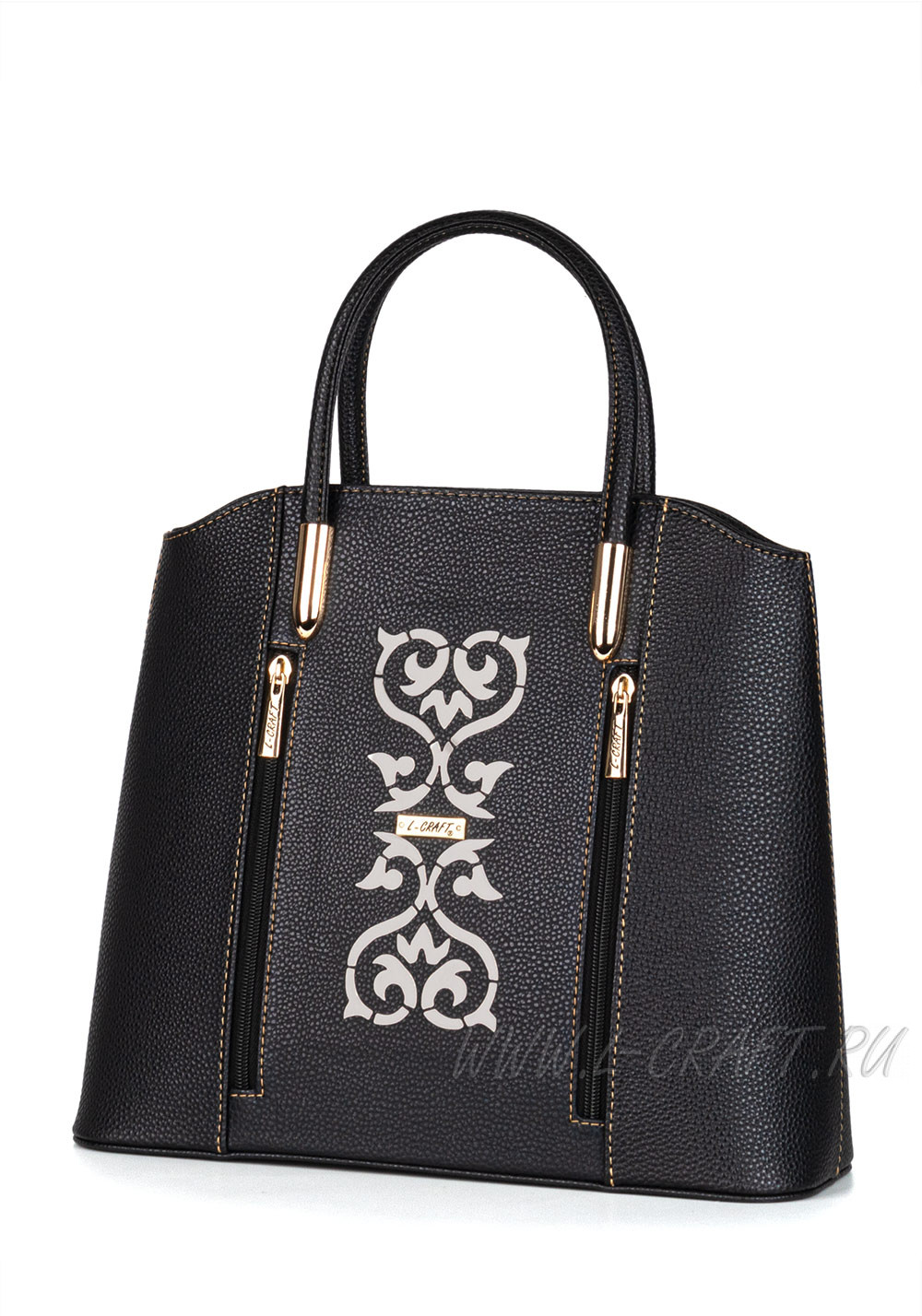 Модель №1305 | кожзам | гладкий | черный | Р908-1 | 29973