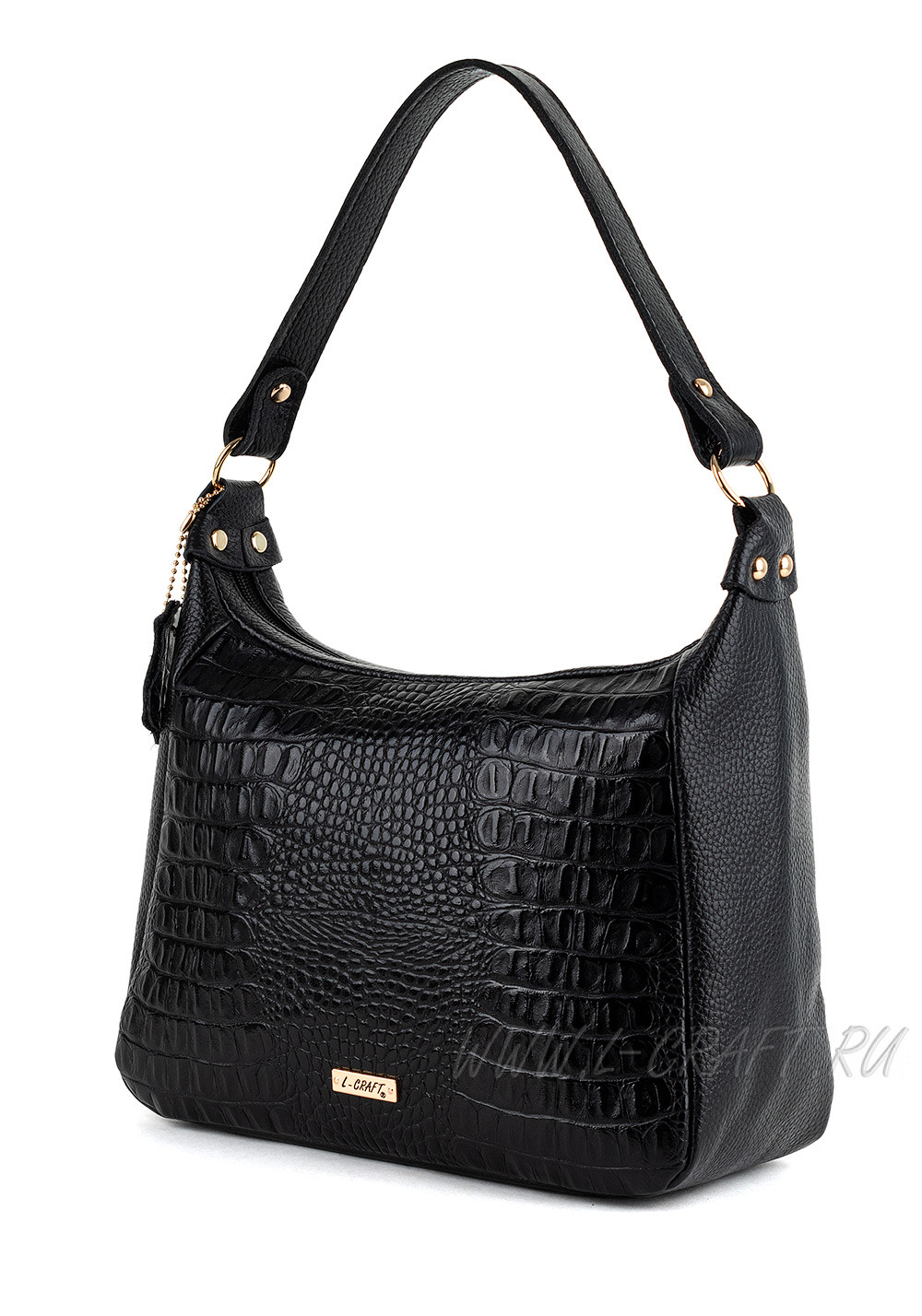 Модель №L123 | кожа | крокодил | черный | К209-1 | 27651