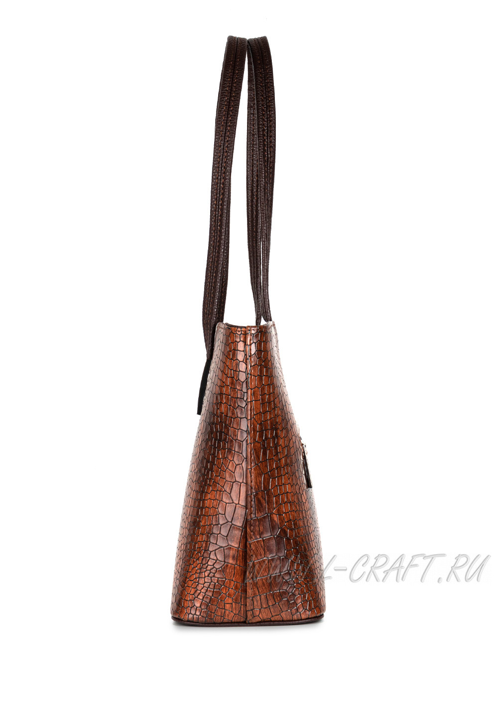 Модель №1443 | кожзам | крокодил | коричневый | Р856-2 | 30130