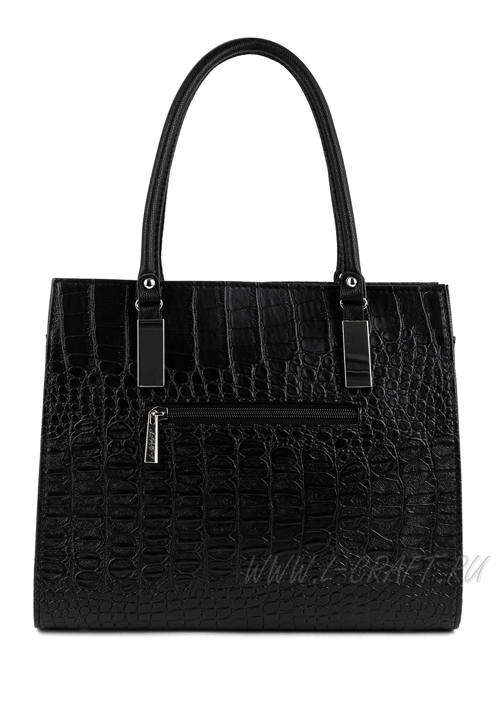 Модель №1436 | кожзам | крокодил | черный | Р714-1 | 27474