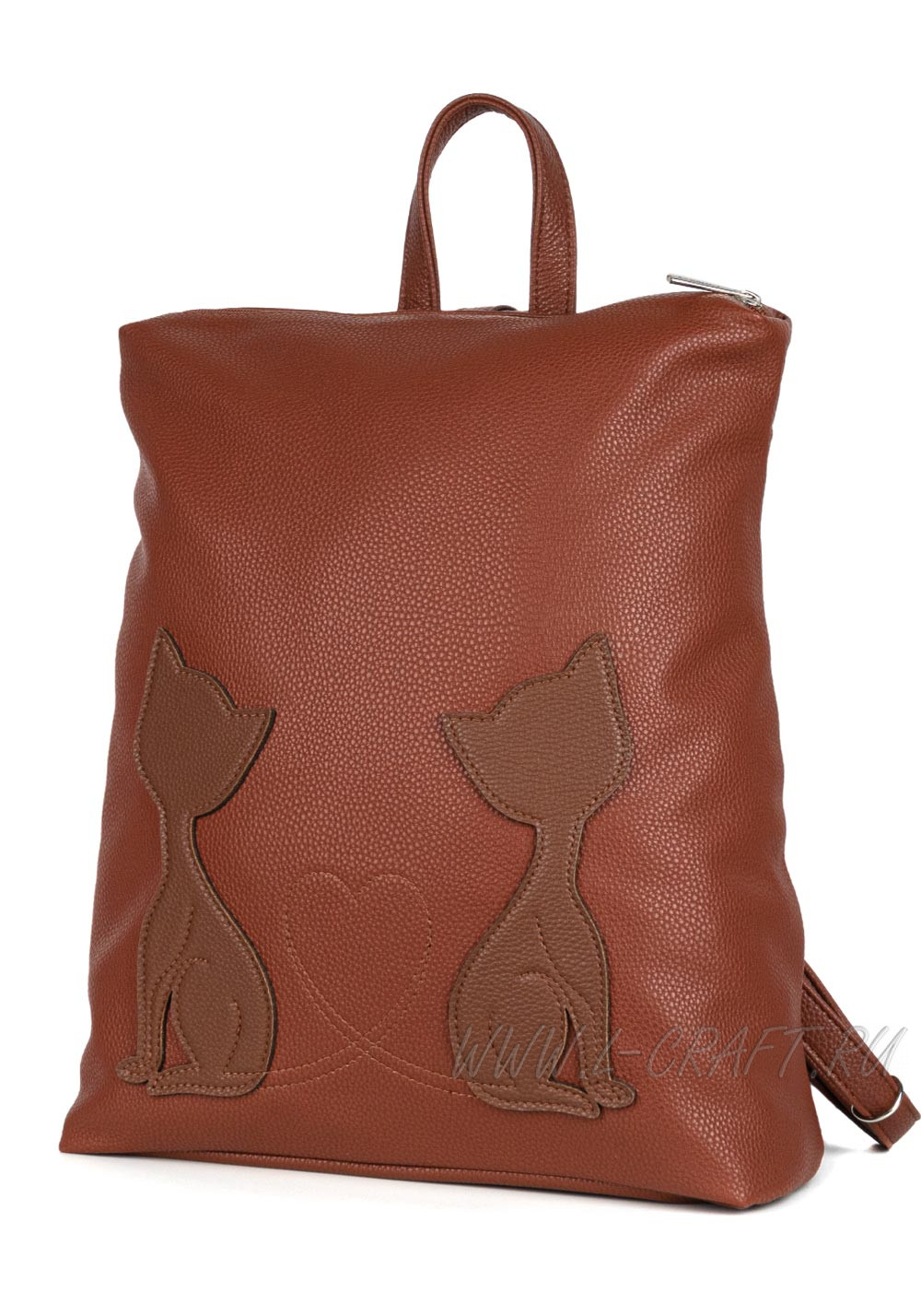 Модель №1307 | кожзам | гладкий | рыжий | Р820-22 | 29499
