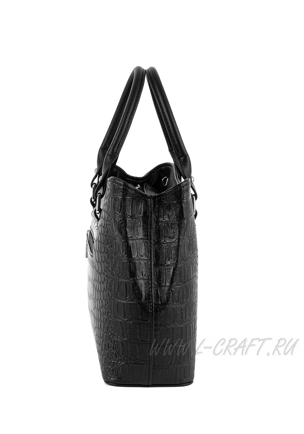 Модель №1418 | кожзам | крокодил | черный | Р714-1 | 27570