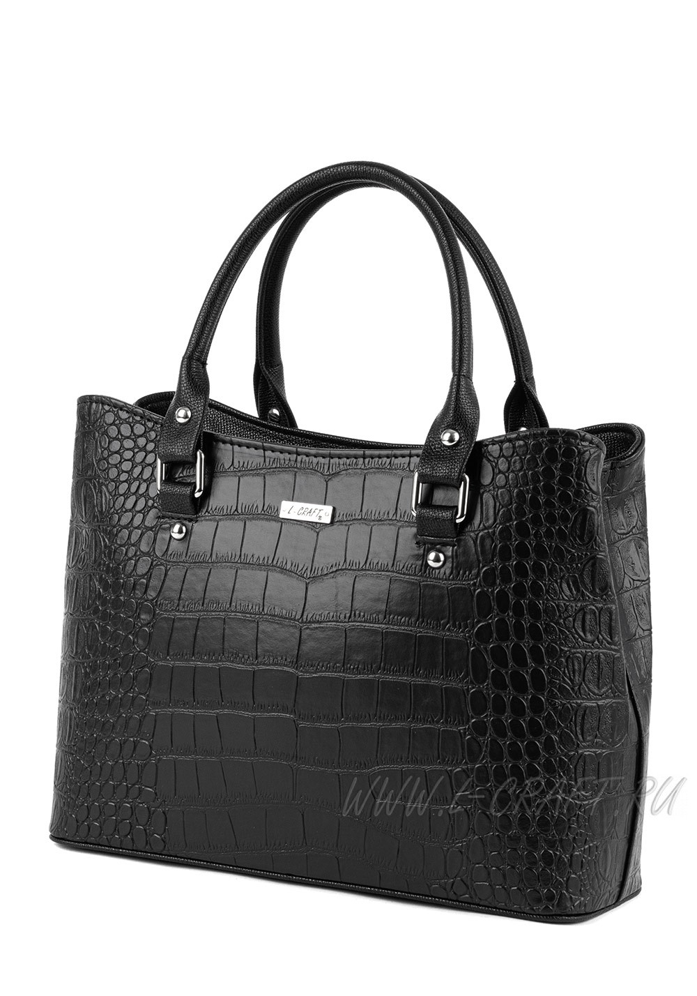 Модель №1418 | кожзам | крокодил | черный | Р714-1 | 27570