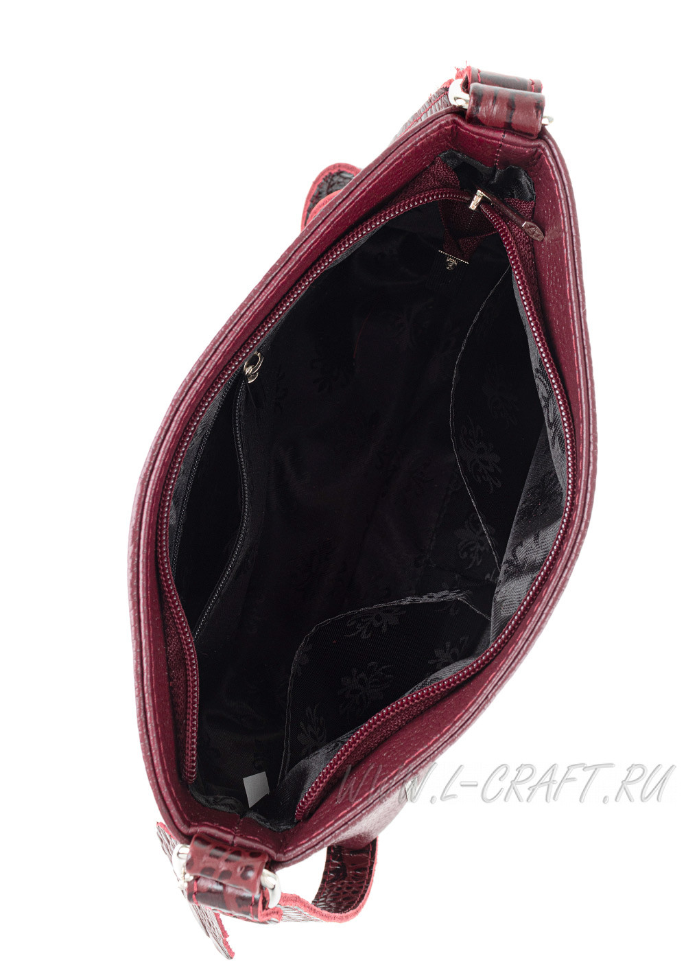 Модель №L121 | кожа | гладкий крокодил | бордовый | К209-3 | 27678