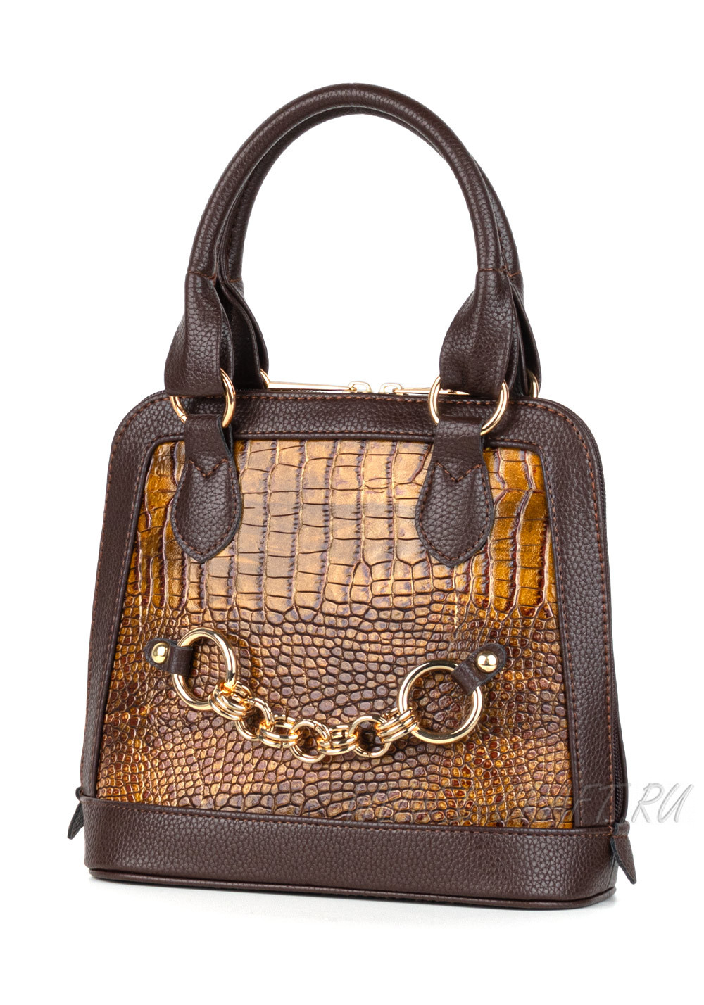 Модель №1481 | кожзам | гладкий крокодил | коричневый | Р855-2 | 30023