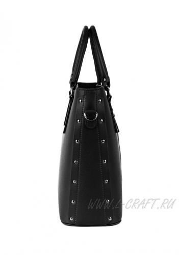 Модель №1455 | кожзам | гладкий | черный | Р848-1 | 28652