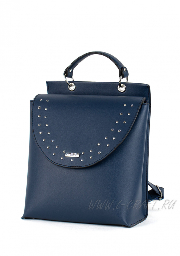 Модель №1483 | кожзам | гладкий | синий | Р848-16 | 30031