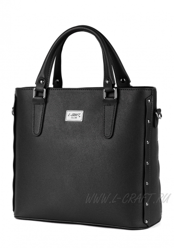 Модель №1455 | кожзам | гладкий | черный | Р848-1 | 28652