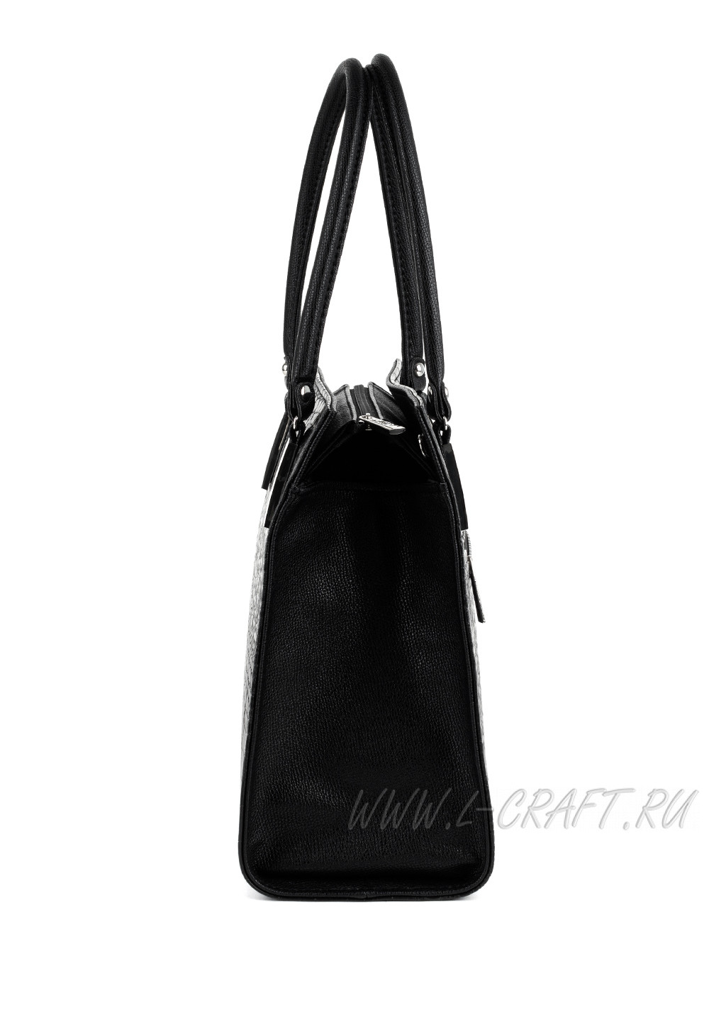 Модель №1436 | кожзам | крокодил | черный | Р714-1 | 27474