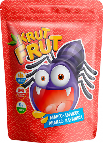 «KrutFrut», мармелад жевательный в форме разноцветных пауков, 200 г