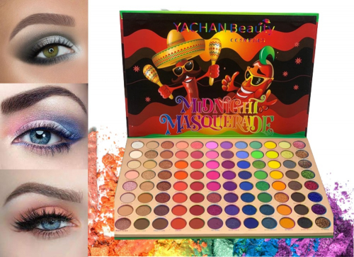 Профессиональная палитра теней+глиттеры для макияжа Midnight Masquerade Yachan Beauty Eyeshadow Palette 96 цветов