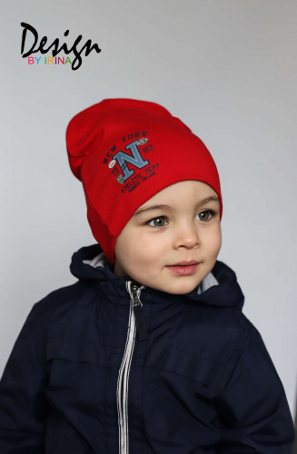 Удлиненная шапка для мальчика Athletic Dept. (красная)