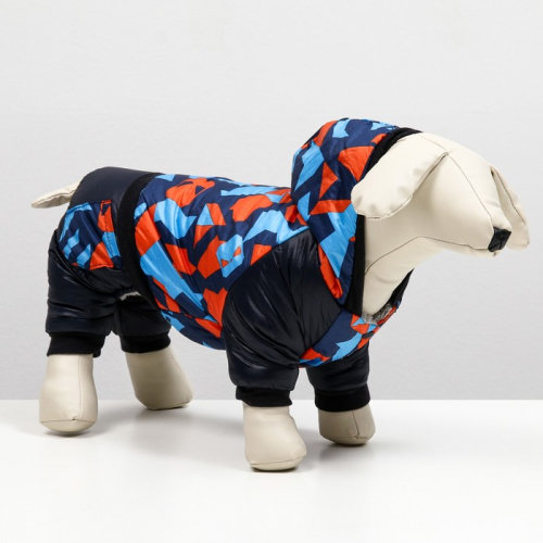Комбинезон для собак на меховом подкладе с капюшоном, размер XL