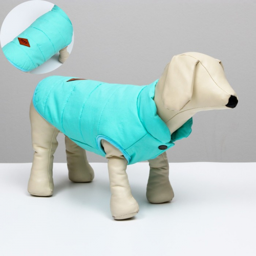 Куртка для собак, L (ДС 30 см, ОШ 44 см, ОГ 44 см), голубая