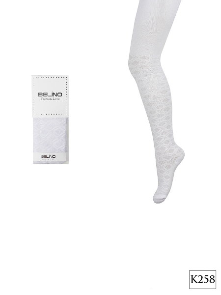 Колготки детские K-258 Belino Ажурные  БЕЛЫЙ