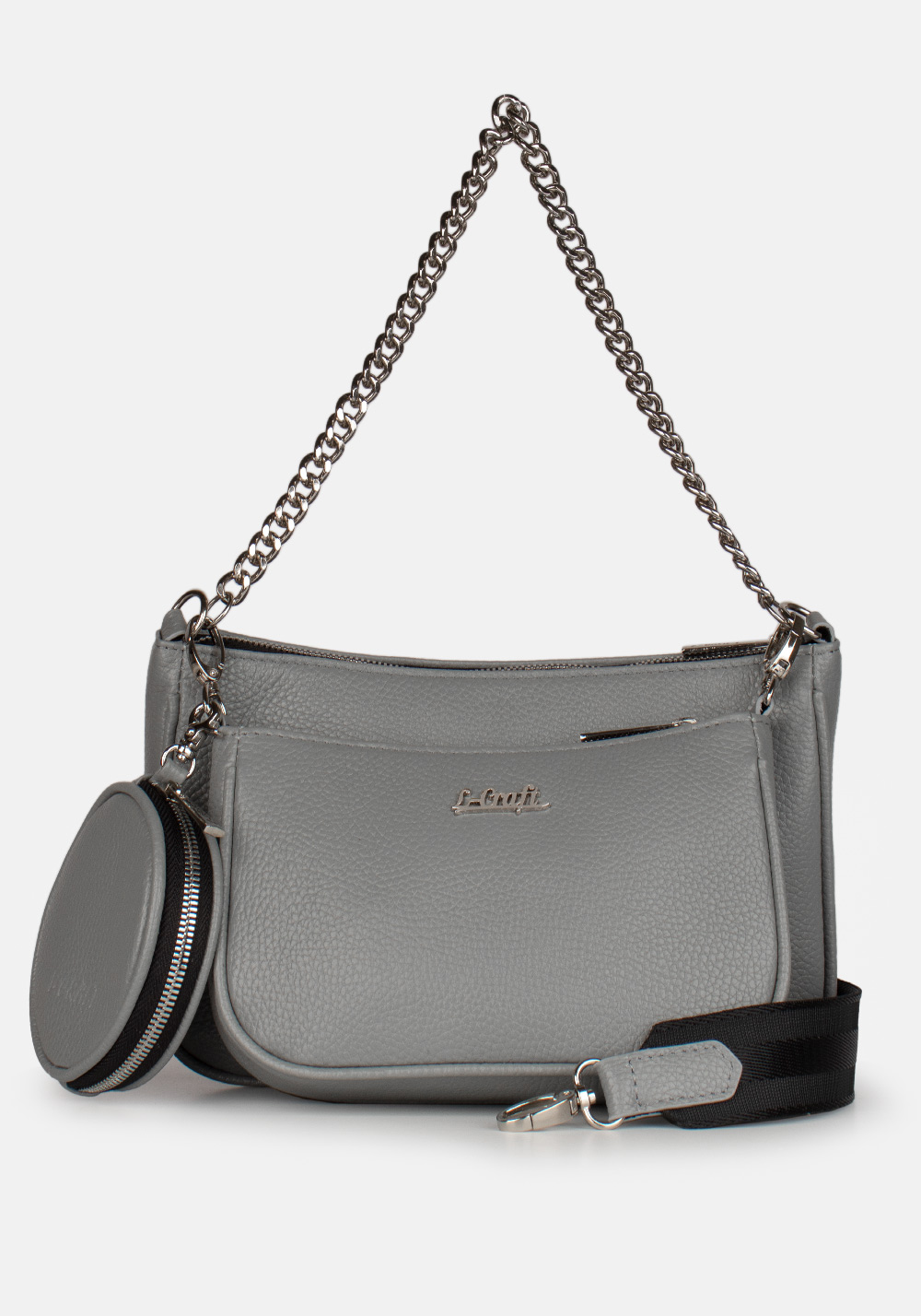 Модель №L155 | кожа | гладкий | серый | К418-59 | 30788