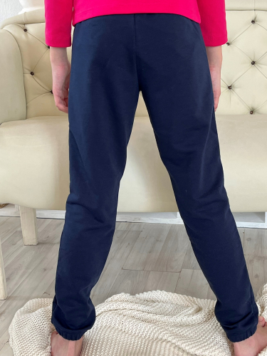 Синие брюки для девочки школьные 85062-ДШС21