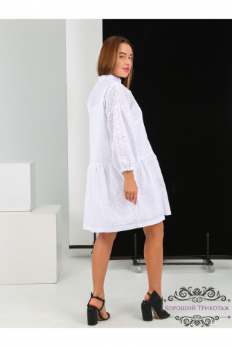 Платье женское ДО-106 Шитье белый