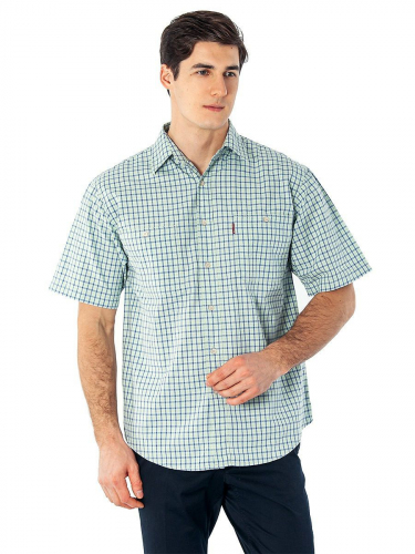 Хлопковая рубашка в мелкую клетку с карманами - Monolith