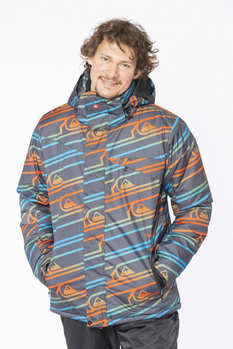 Серая горнолыжная куртка с ярким принтом UTILITY COLLECTION - Quicksilver