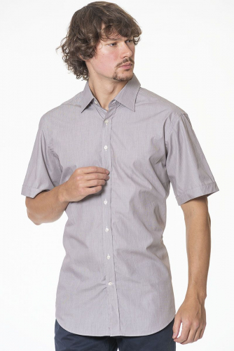 Классическая приталенная рубашка с коротким рукавом - Yorn