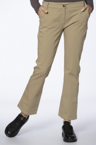 Хлопковые укороченные брюки бежевого цвета - Marc O'Polo
