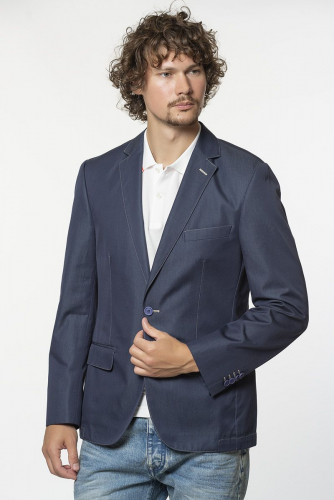 Приталенный хлопковый пиджак с контрастной строчкой - Tailor&Son