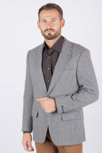 Серый полушерстяной пиджак с добавлением кашемира - Mcneal