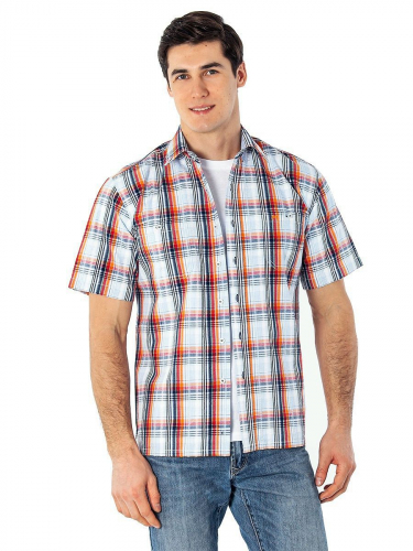 Рубашка с коротким рукавом из фактурной ткани - Monolith