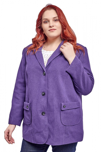 Полупальто фиолетового цвета с добавлением шерсти - Amy Vermont Klingel