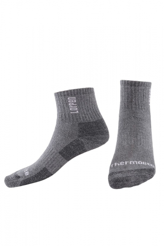 Трекинговые носки серого цвета с инновационной технологией сохранения тепла - Lorpen