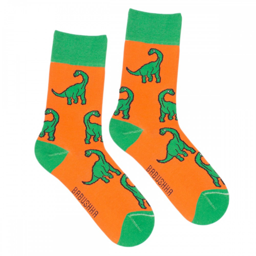 Оранжевые носки Динозавры